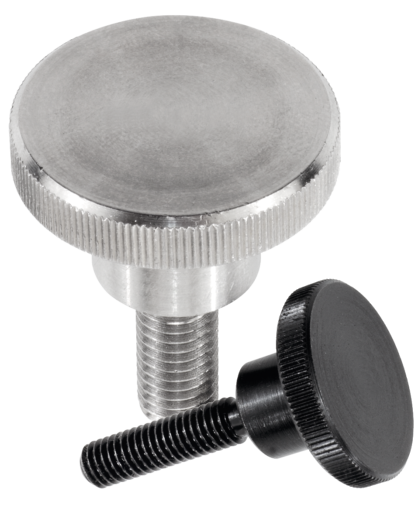 Knurled screws high form steel and stainless steel, DIN 464