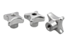Empuñaduras en cruz similares a DIN 6335 de aluminio, forma D, rosca taladrada