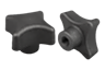 Empuñaduras en cruz DIN 6335 de fundición gris, forma C, agujero ciego