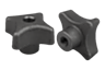 Empuñaduras en cruz DIN 6335 de fundición gris, forma D, rosca taladrada