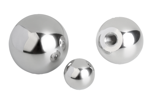 Botones esféricos de acero inoxidable o aluminio DIN 319
