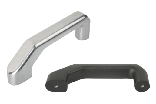 Empuñaduras curvas de aluminio con inclinación por los dos lados