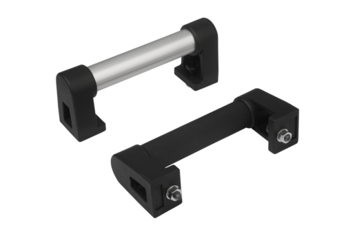 Empuñaduras de tubo de aluminio con punta de empuñadura de plástico, forma B