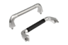 Empuñaduras de tubo de acero inoxidable con punta de empuñadura de fundición de precisión, montaje por el lado de manejo