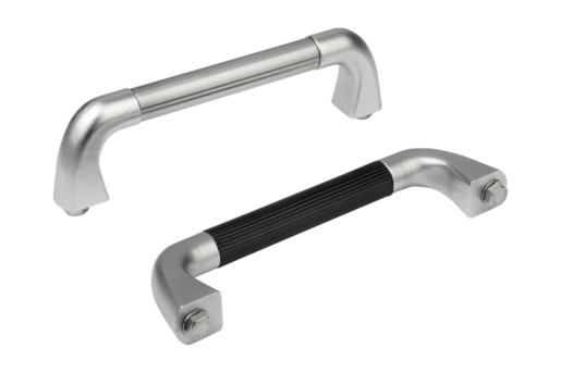 Empuñaduras de tubo de acero inoxidable con punta de empuñadura de fundición de precisión, montaje por el dorso