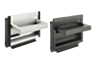 Empuñaduras huecas de aluminio abatibles, con fijación mediante un perfil de goma