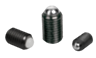 Ball-end thrust screws without head with full ball