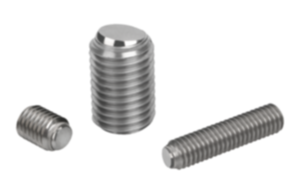 Ball-end thrust screws without head stainless steel with flattened ball