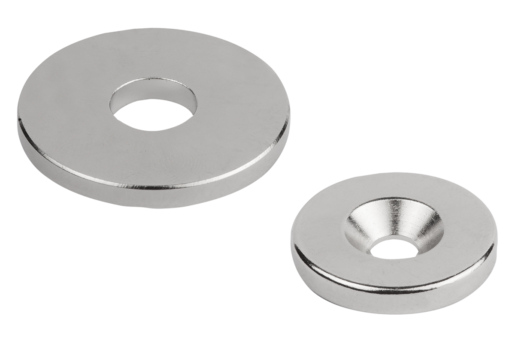 Magnets raw with hole NdFeB, disc form