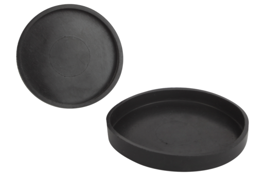 Protective rubber caps for shallow pot magnets