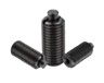 Spring plungers with hexagon socket and flattened thrust pin, steel