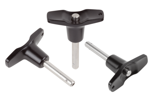 Ball lock pins with die-cast zinc T-grip