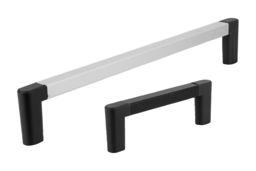 Pull handles, aluminium with plastic grip legs