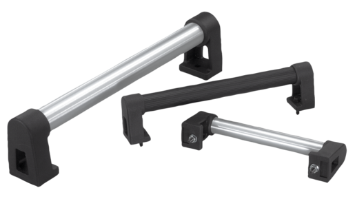 Empuñaduras de tubo de aluminio con punta de empuñadura de plástico