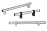 Tubular handles, aluminium, adjustable