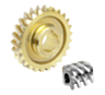 Worm gears, right-hand centre distance 65 mm