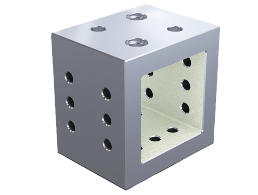 Mini tooling blocks, grey cast iron with grid holes