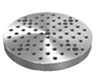 Placas de base de fundición gris redondas con perforaciones de retícula