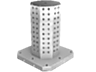 Torres de sujeción de fundición gris de 8 caras con perforaciones de retícula