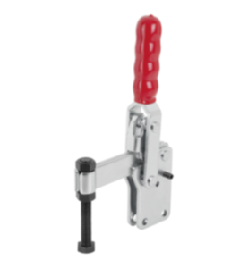 Toggle clamps vertical with straight foot and fixed clamping spindle