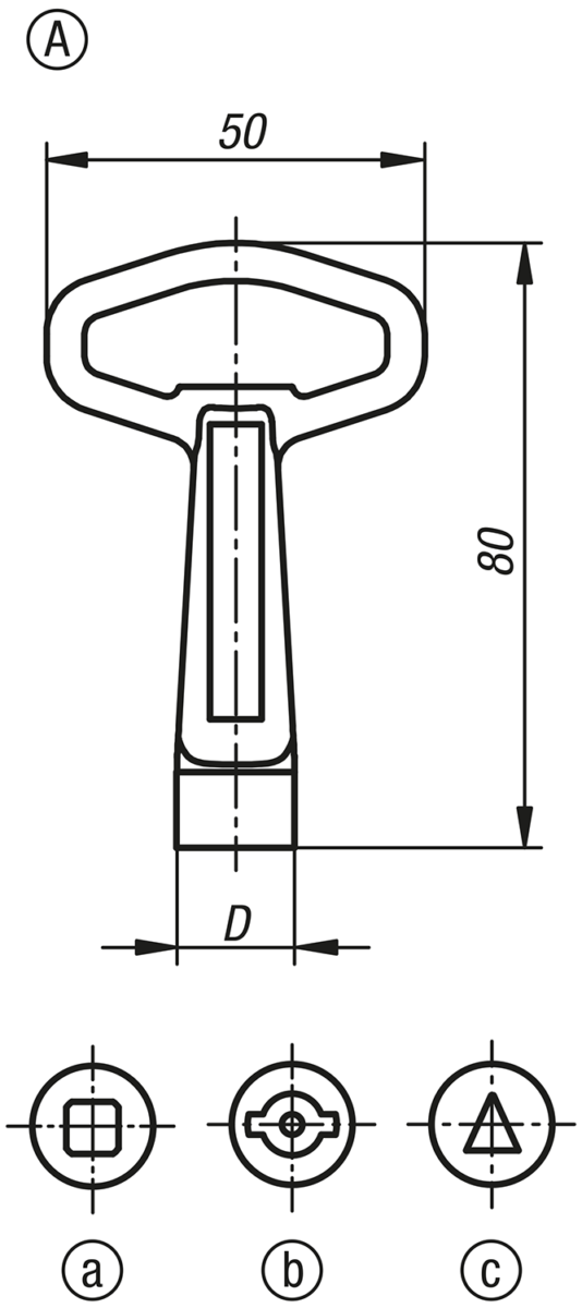 Keys for latches and locks, Form A