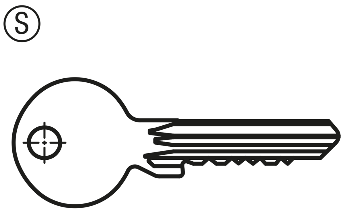 Keys for latches and locks, Form S