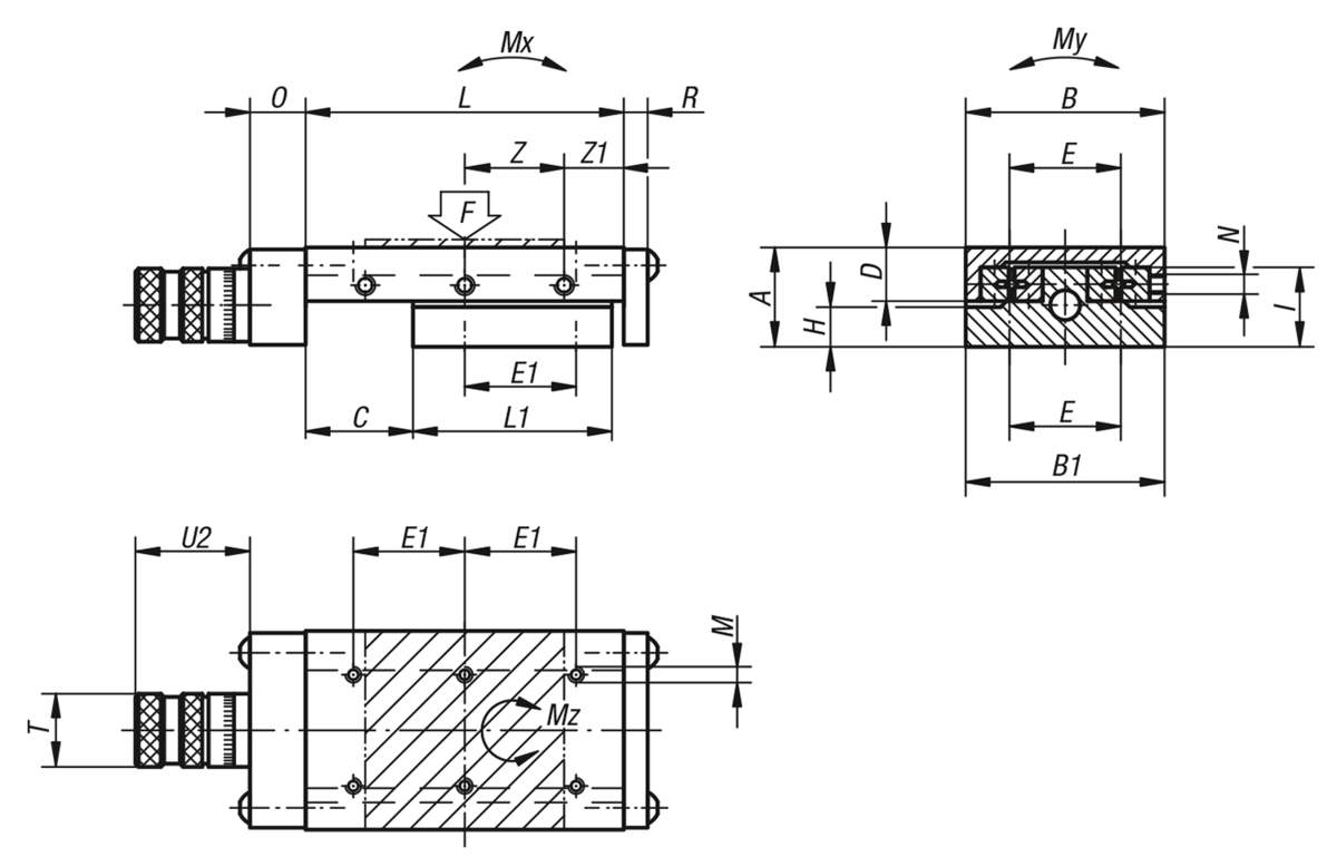 Precision slides roller mounted with micrometer spindle