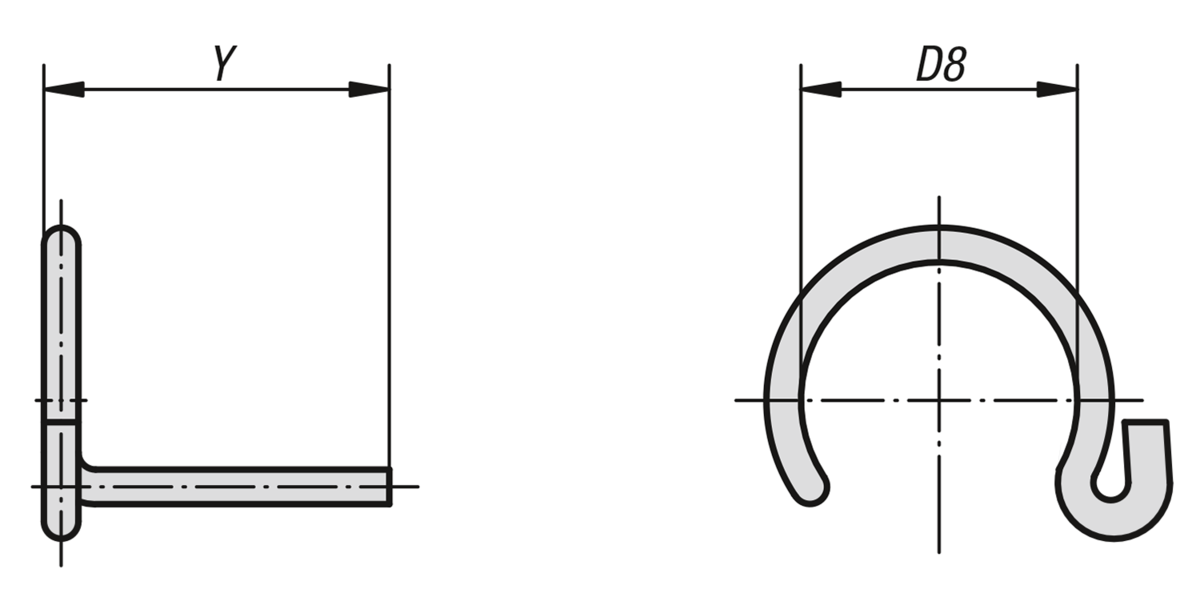 Circlips para rodamientos esféricos DIN 71805