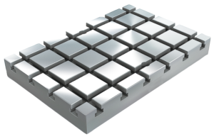 Plaques de base en fonte grise avec rainures en T Plaques de base en fonte grise avec rainures en T