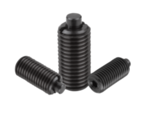 Spring plungers with hexagon socket and flattened thrust pin, steel Spring plungers with hexagon socket and flattened thrust pin, steel