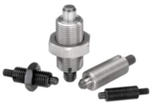 Doigt d'indexage en acier ou en inox sans embase avec doigt fileté Doigt d'indexage en acier ou en inox sans embase avec doigt fileté