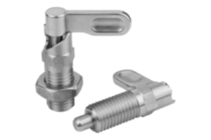 Cam action indexing plunger stainless steel, with stop