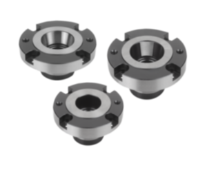Locating bushes, hardened and black oxidised steel, for pneumatic locating cylinders Locating bushes, hardened and black oxidised steel, for pneumatic locating cylinders