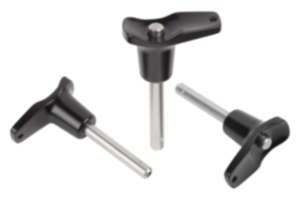 Ball lock pins with die-cast zinc L-grip Ball lock pins with die-cast zinc L-grip