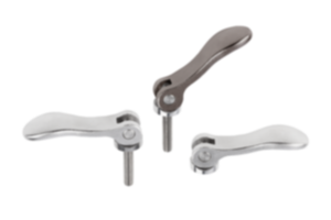 Cam levers, stainless steel with internal or external thread, thrust washer and stud stainless steel - inch Cam levers, stainless steel with internal or external thread, thrust washer and stud stainless steel - inch