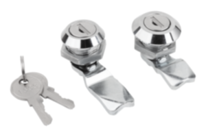 Verrou quart de tour en zinc, verrouillable Verrou quart de tour en zinc, verrouillable