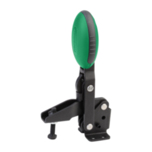 Toggle clamps vertical with flat foot and adjustable clamping spindle Toggle clamps vertical with flat foot and adjustable clamping spindle