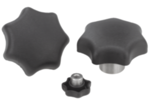 Bouton étoile avec insert acier saillant - inch Bouton étoile avec insert acier saillant - inch