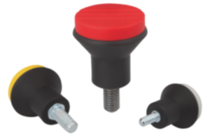 Boutons champignon en plastique avec filetage et capuchon Boutons champignon en plastique avec filetage et capuchon