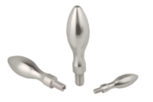 Machine handles, fixed, DIN 39 Form E, stainless steel Machine handles, fixed, DIN 39 Form E, stainless steel