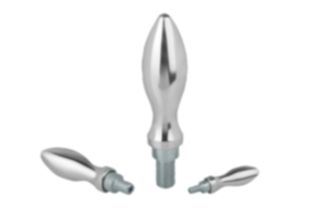 Machine handles revolving aluminium, similar to DIN 98 Form E Machine handles revolving aluminium, similar to DIN 98 Form E