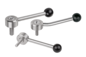 Tension levers flat, external thread, stainless steel Tension levers flat, external thread, stainless steel