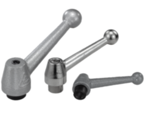 Manettes indexables en acier, avec taraudage, laquées avec effet martelé, insert fileté en acier bruni - inch Manettes indexables en acier, avec taraudage, laquées avec effet martelé, insert fileté en acier bruni - inch