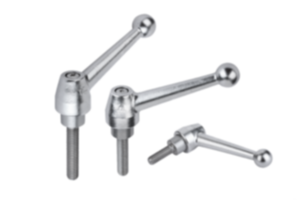Manettes indexables en inox, polies par électrolyse, avec filetage, insert fileté en inox - inch Manettes indexables en inox, polies par électrolyse, avec filetage, insert fileté en inox - inch