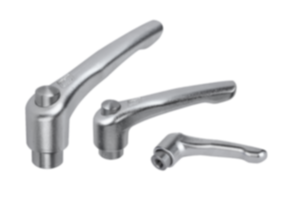 Manette indexable en inox avec taraudage et bouchon de protection, insert taraudé en inox - inch Manette indexable en inox avec taraudage et bouchon de protection, insert taraudé en inox - inch