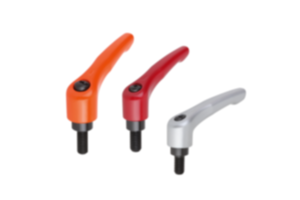 Manettes indexables en zinc injecté haute pression avec filetage, satinées mates, insert fileté en acier bruni - inch Manettes indexables en zinc injecté haute pression avec filetage, satinées mates, insert fileté en acier bruni - inch