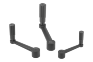 Crank handles aluminium cylindrical revolving grip