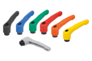 Manette indexable en plastique avec taraudage, insert taraudé en acier bruni - inch Manette indexable en plastique avec taraudage, insert taraudé en acier bruni - inch