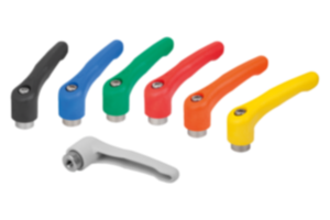 Manette indexable en plastique avec taraudage, insert taraudé en inox - inch Manette indexable en plastique avec taraudage, insert taraudé en inox - inch