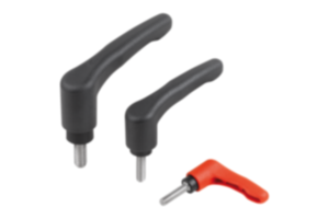 Clamping levers ECO, plastic with external thread, threaded insert stainless steel Clamping levers ECO, plastic with external thread, threaded insert stainless steel